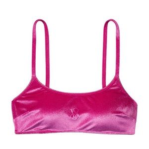 Victoria’s Secret pink velvet bikini top